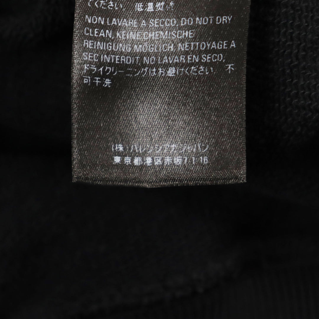BALENCIAGA Hoodie 556113 Main: 100% cotton black mens XS Used Authentic