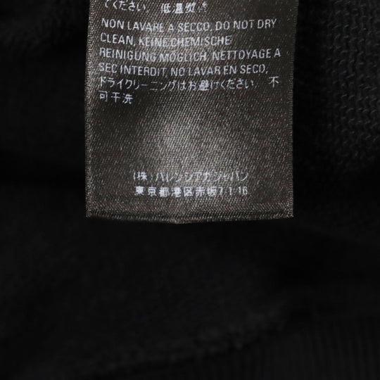 BALENCIAGA Hoodie 556113 Main: 100% cotton black mens XS Used Authentic