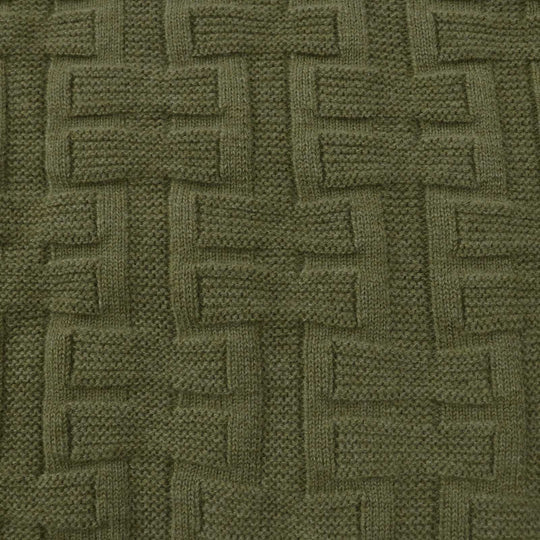 HERMES knit 2H2630DA Outer fabric: 100% wool Khaki Brown Loungewear Voyage H Ash Relief Knit Women 38 Used Authentic