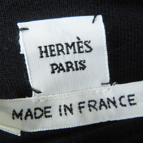 HERMES sweat 2E4609DQ Outer: 100% cotton, Part: 96% cotton, Part: 4% polyurethane, Embroidery: 100% rayon black Women 36 Used Authentic