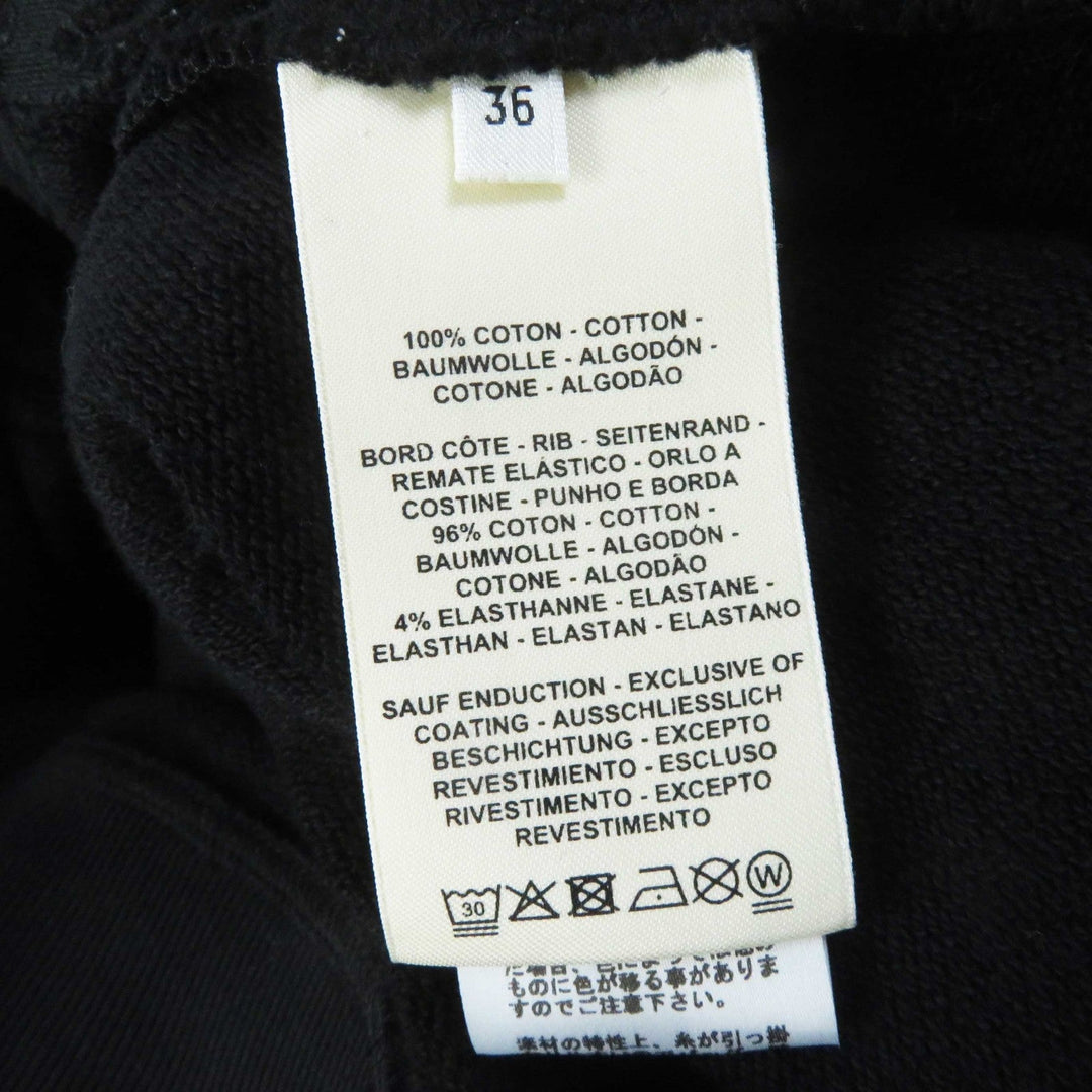 HERMES sweat 2E4609DQ Outer: 100% cotton, Part: 96% cotton, Part: 4% polyurethane, Embroidery: 100% rayon black Women 36 Used Authentic