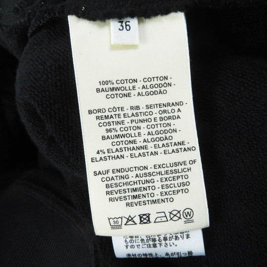 HERMES sweat 2E4609DQ Outer: 100% cotton, Part: 96% cotton, Part: 4% polyurethane, Embroidery: 100% rayon black Women 36 Used Authentic