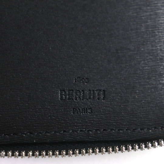 Berluti Long Wallet Purse Main: Leather Brown mens Used Authentic