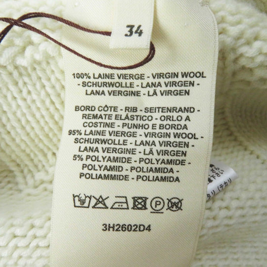 HERMES poncho 3H2602D4 Outer: 100% wool, part: 95% wool, part: 5% nylon Ivory Women 34 Used Authentic
