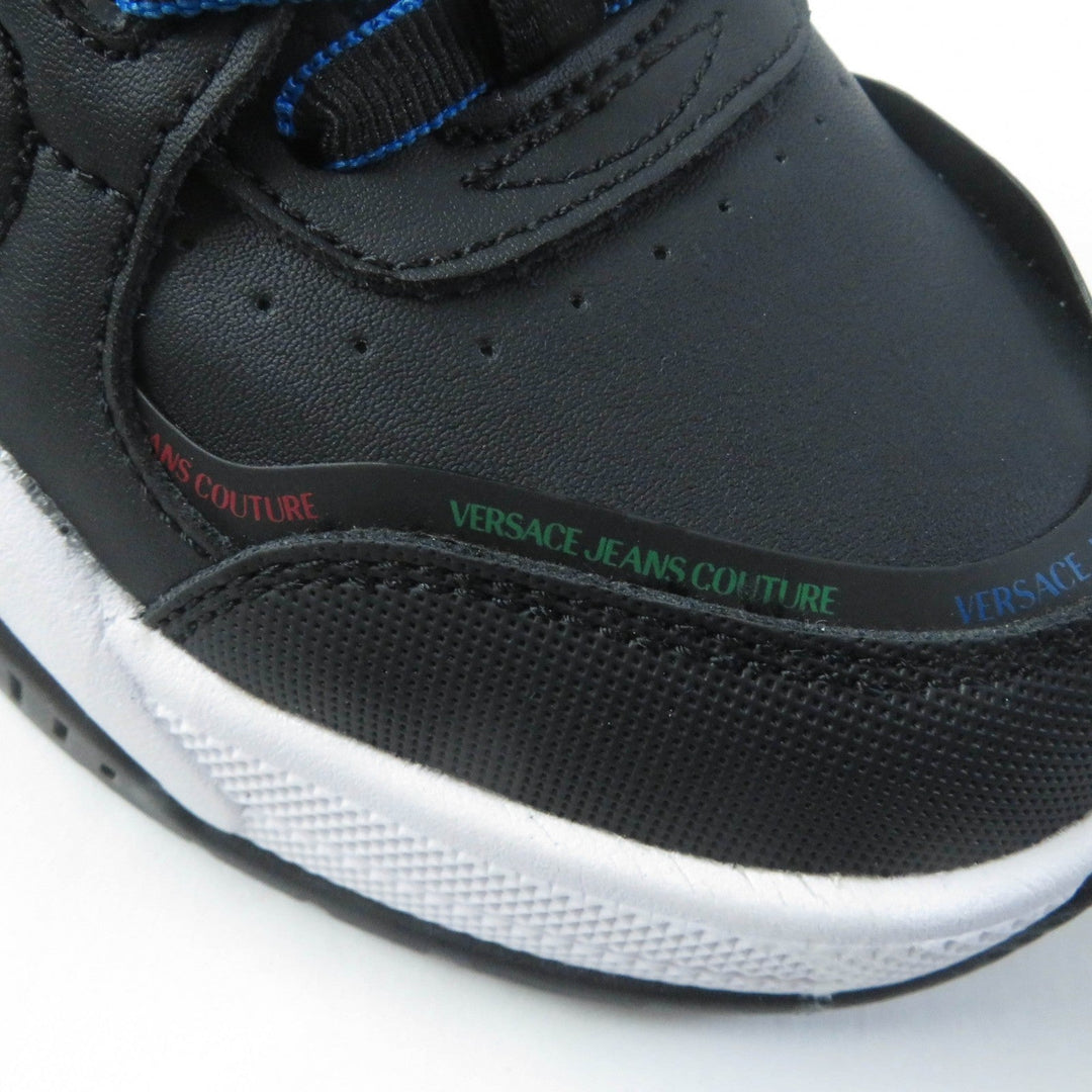 Versace Jeans sneakers 71VA3SF1 Leather, Synthetic, Rubber Black blue Women 35 Used Authentic