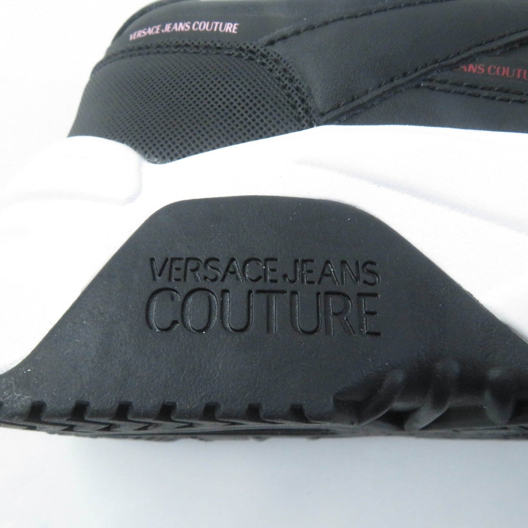 Versace Jeans sneakers 71VA3SF1 Leather, Synthetic, Rubber Black blue Women 35 Used Authentic