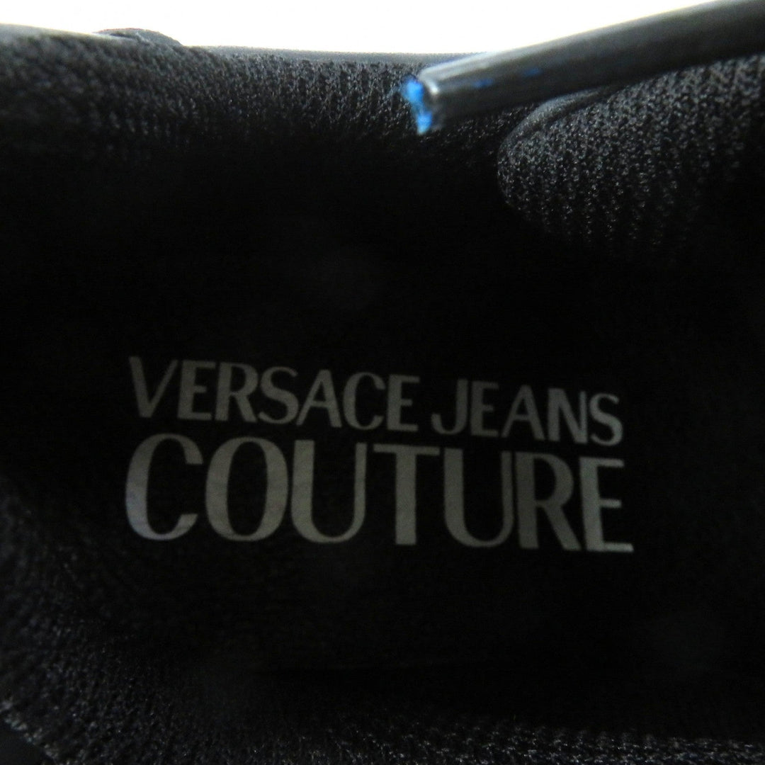 Versace Jeans sneakers 71VA3SF1 Leather, Synthetic, Rubber Black blue Women 35 Used Authentic