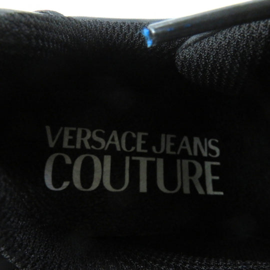 Versace Jeans sneakers 71VA3SF1 Leather, Synthetic, Rubber Black blue Women 35 Used Authentic