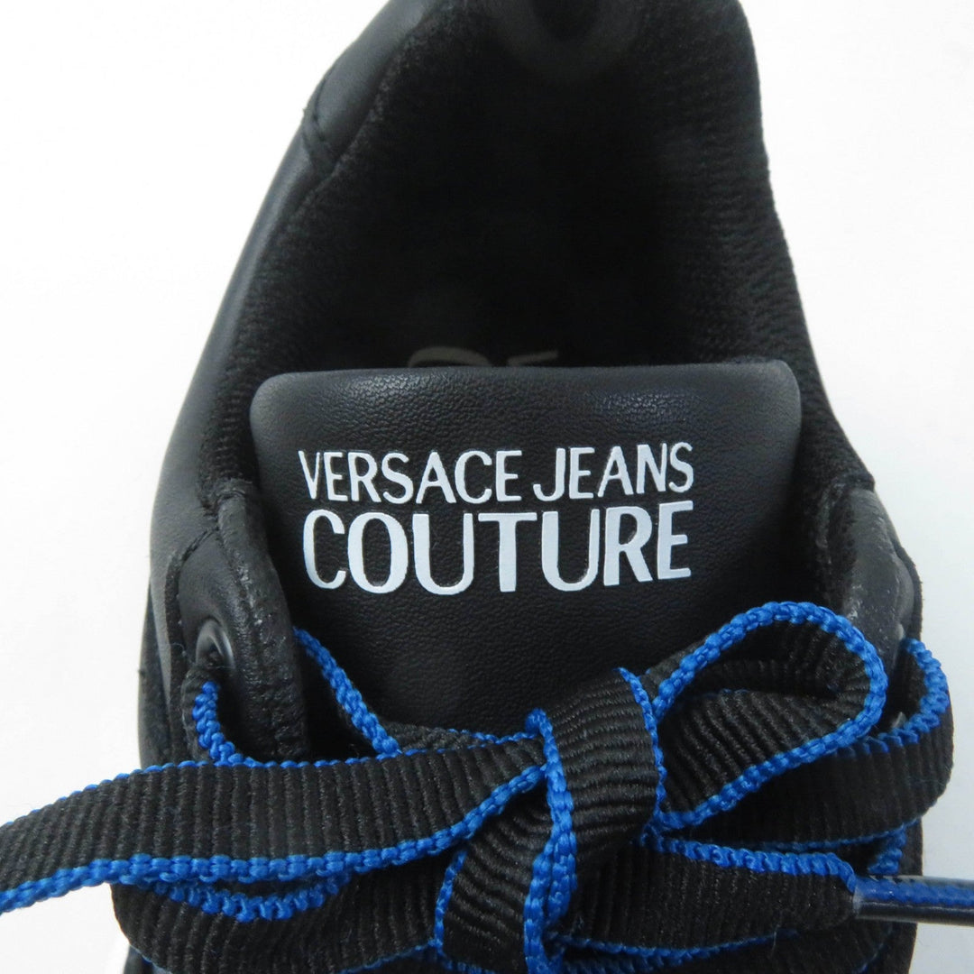 Versace Jeans sneakers 71VA3SF1 Leather, Synthetic, Rubber Black blue Women 35 Used Authentic