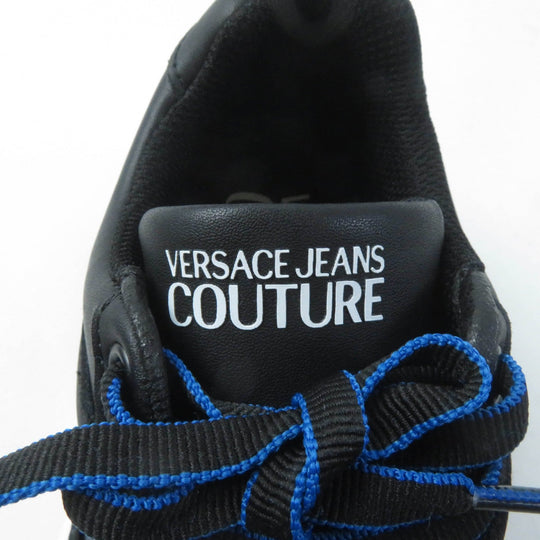 Versace Jeans sneakers 71VA3SF1 Leather, Synthetic, Rubber Black blue Women 35 Used Authentic