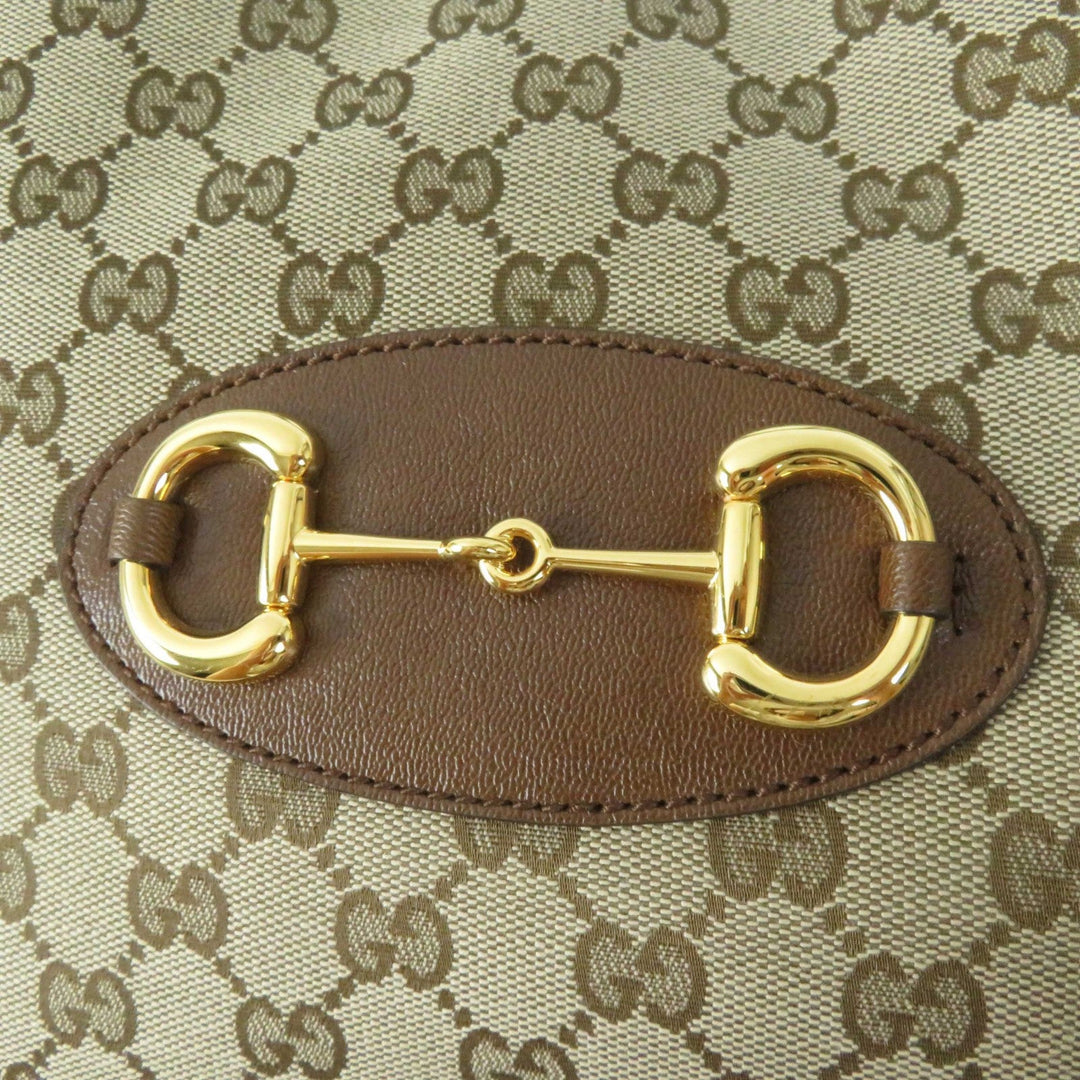 GUCCI Tote Bag 623694 Part: Leather, GG canvas Brown type Women Used Authentic