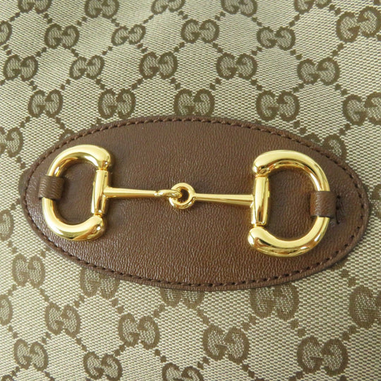 GUCCI Tote Bag 623694 Part: Leather, GG canvas Brown type Women Used Authentic