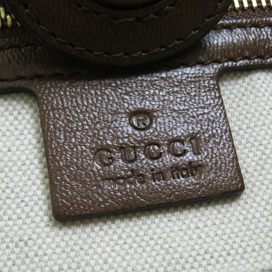 GUCCI Tote Bag 623694 Part: Leather, GG canvas Brown type Women Used Authentic