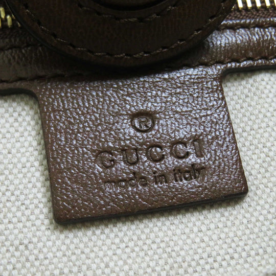 GUCCI Tote Bag 623694 Part: Leather, GG canvas Brown type Women Used Authentic
