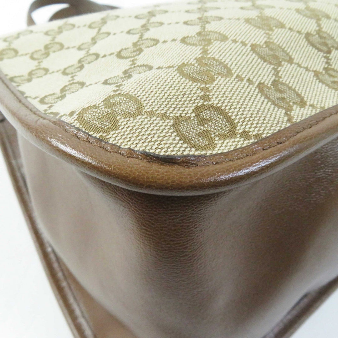 GUCCI Tote Bag 623694 Part: Leather, GG canvas Brown type Women Used Authentic