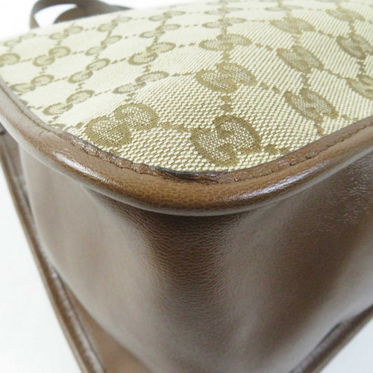 GUCCI Tote Bag 623694 Part: Leather, GG canvas Brown type Women Used Authentic