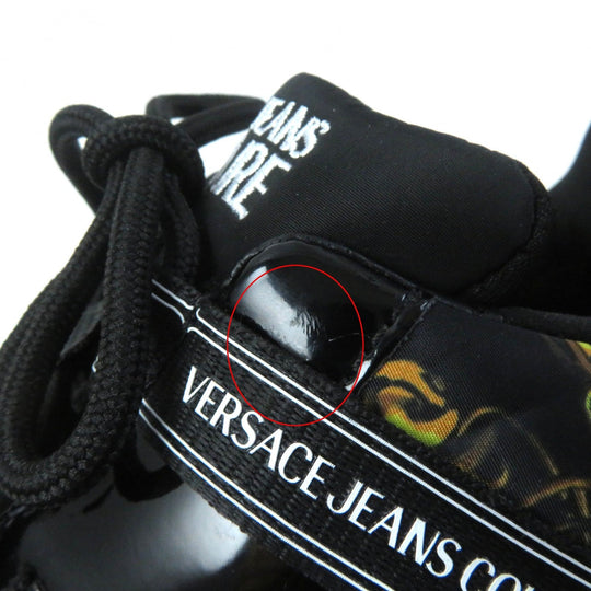 Versace Jeans sneakers 71VA3SU7 �[ Black yellow Women 38 Used Authentic