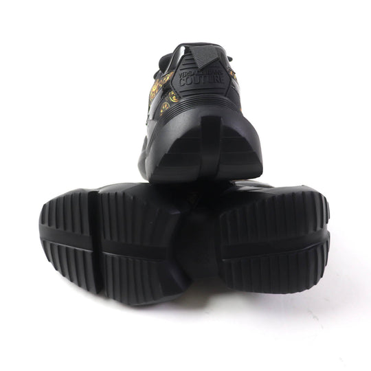 Versace Jeans sneakers 71VA3SU7 �[ Black yellow Women 38 Used Authentic