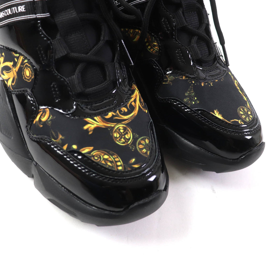 Versace Jeans sneakers 71VA3SU7 �[ Black yellow Women 38 Used Authentic