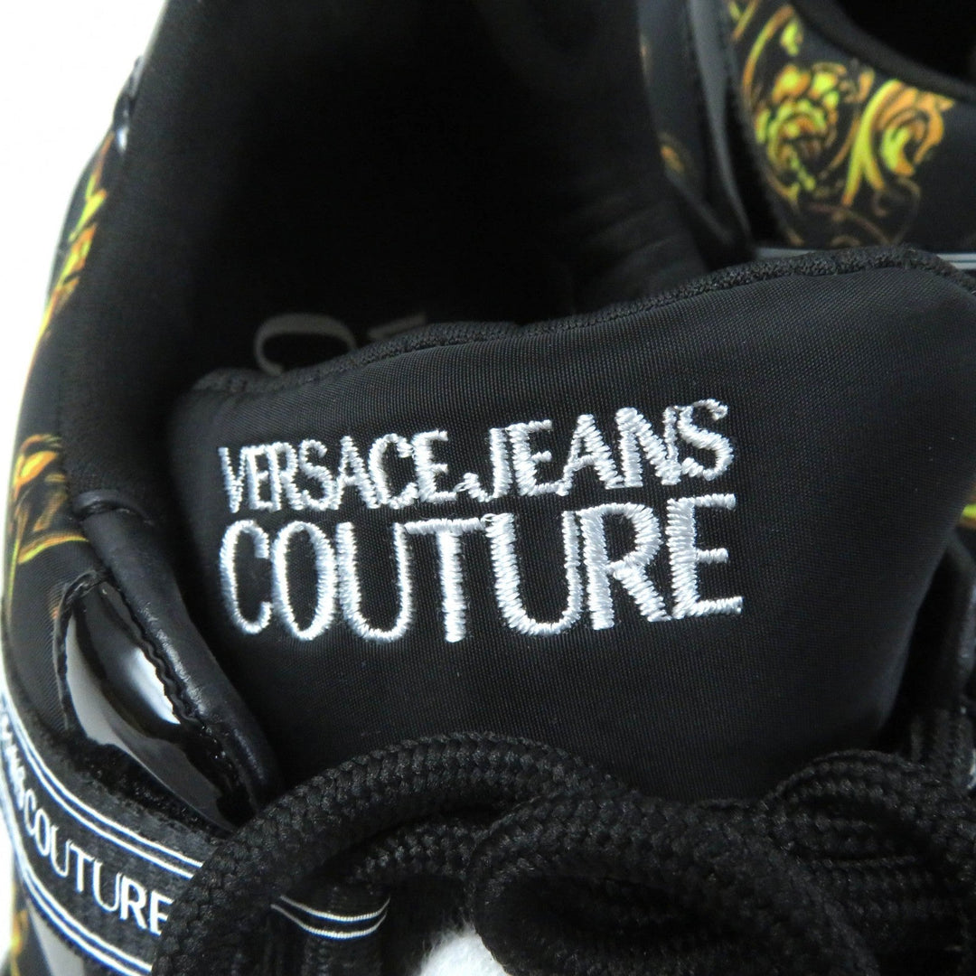 Versace Jeans sneakers 71VA3SU7 �[ Black yellow Women 38 Used Authentic