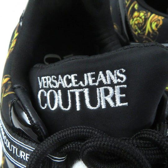Versace Jeans sneakers 71VA3SU7 �[ Black yellow Women 38 Used Authentic