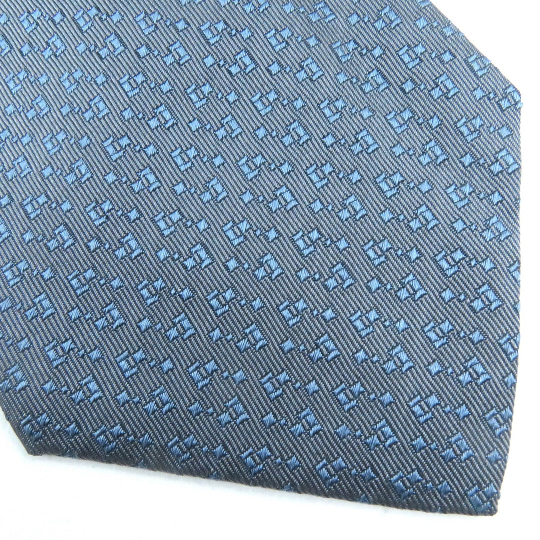 GUCCI tie Main: 100% silk Gray Blue mens Used Authentic