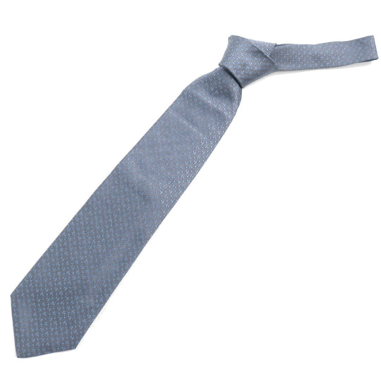 GUCCI tie Main: 100% silk Gray Blue mens Used Authentic