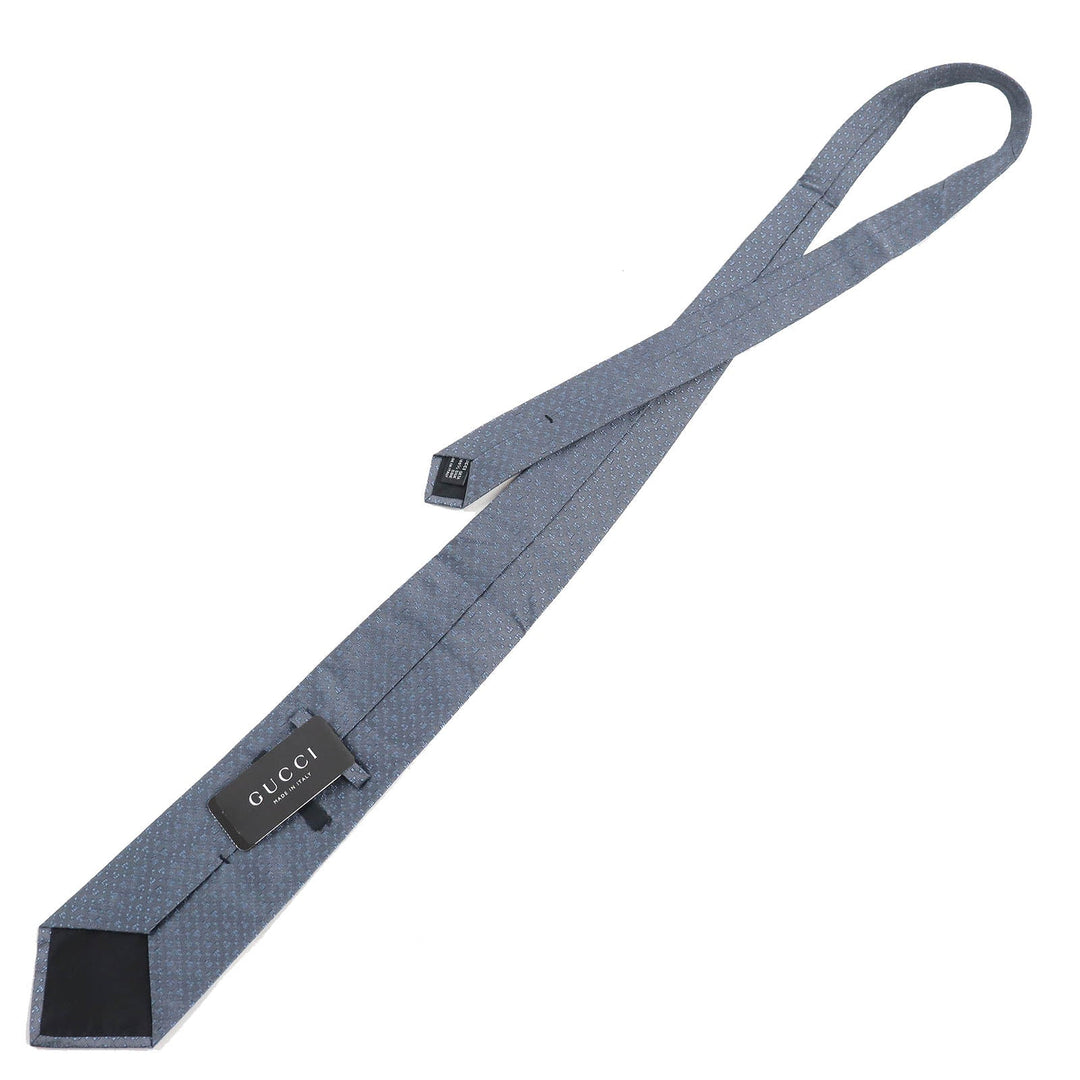 GUCCI tie Main: 100% silk Gray Blue mens Used Authentic