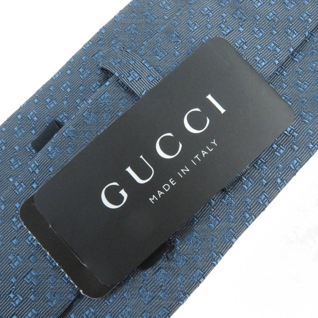 GUCCI tie Main: 100% silk Gray Blue mens Used Authentic