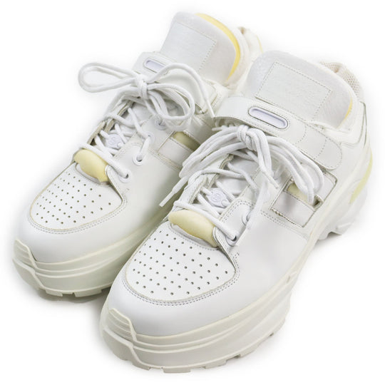 Maison Margiela Low cut sneakers S37WS0465 Part: Leather white Retro Fit mens 44 Used Authentic