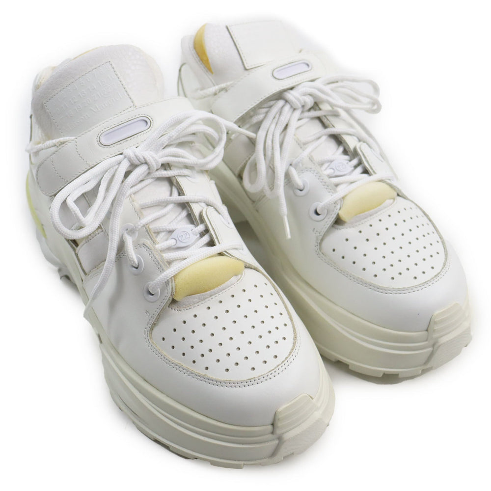 Maison Margiela Low cut sneakers S37WS0465 Part: Leather white Retro Fit mens 44 Used Authentic