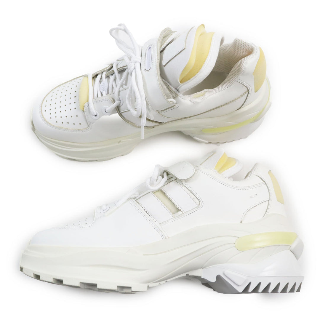 Maison Margiela Low cut sneakers S37WS0465 Part: Leather white Retro Fit mens 44 Used Authentic