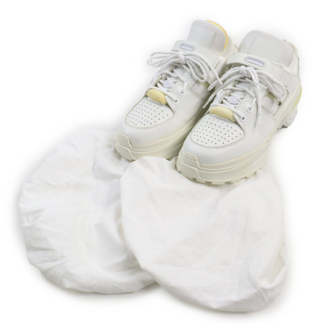 Maison Margiela Low cut sneakers S37WS0465 Part: Leather white Retro Fit mens 44 Used Authentic