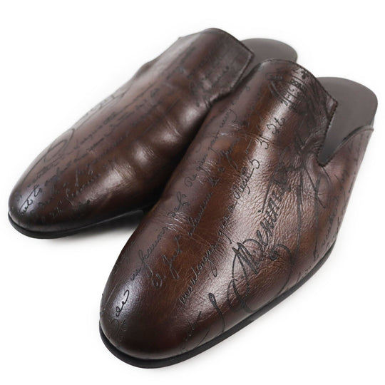Berluti Sandals Main: Leather Brown Cyrus Oman mens 7 Used Authentic