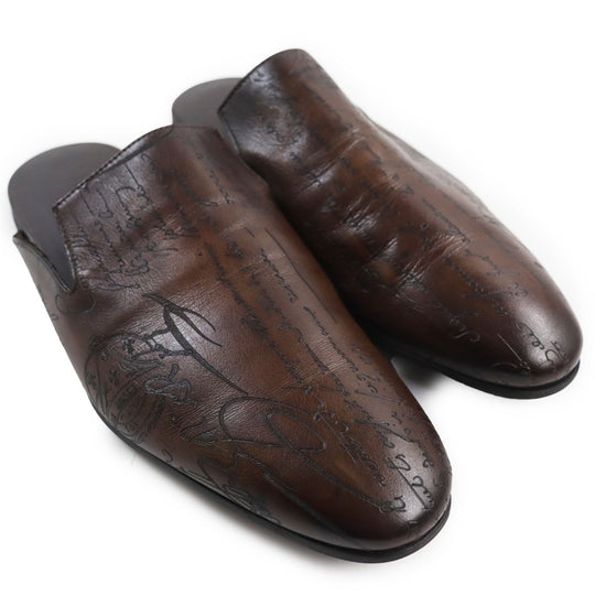Berluti Sandals Main: Leather Brown Cyrus Oman mens 7 Used Authentic
