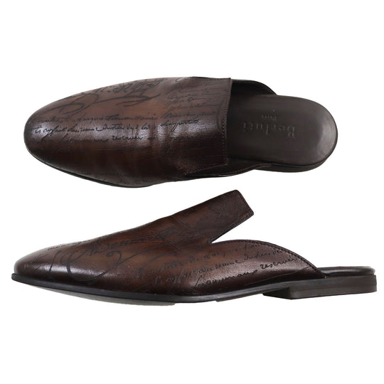 Berluti Sandals Main: Leather Brown Cyrus Oman mens 7 Used Authentic