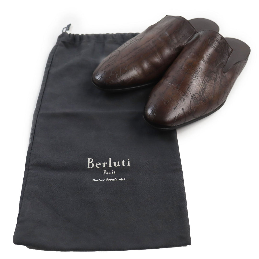 Berluti Sandals Main: Leather Brown Cyrus Oman mens 7 Used Authentic