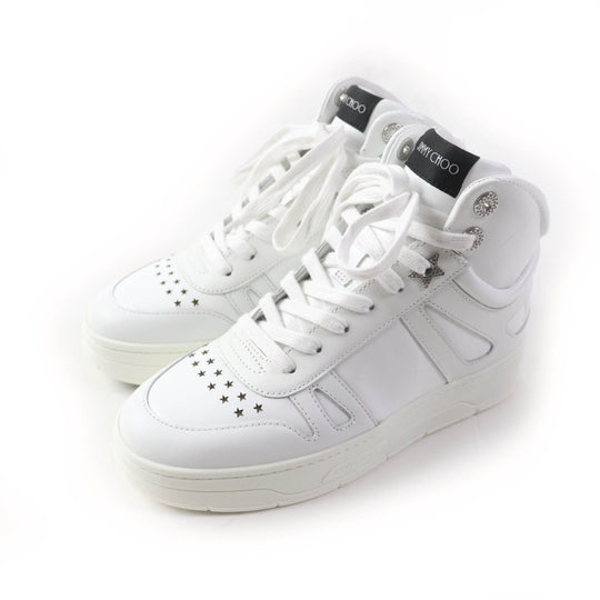 JIMMY CHOO High cut sneakers Main: Leather white HAWAII HI TOP Women 35 Used Authentic