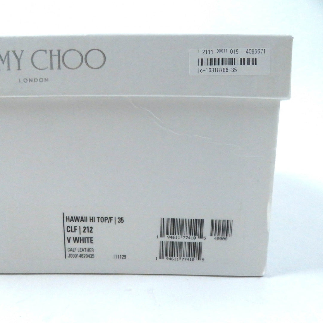 JIMMY CHOO High cut sneakers Main: Leather white HAWAII HI TOP Women 35 Used Authentic
