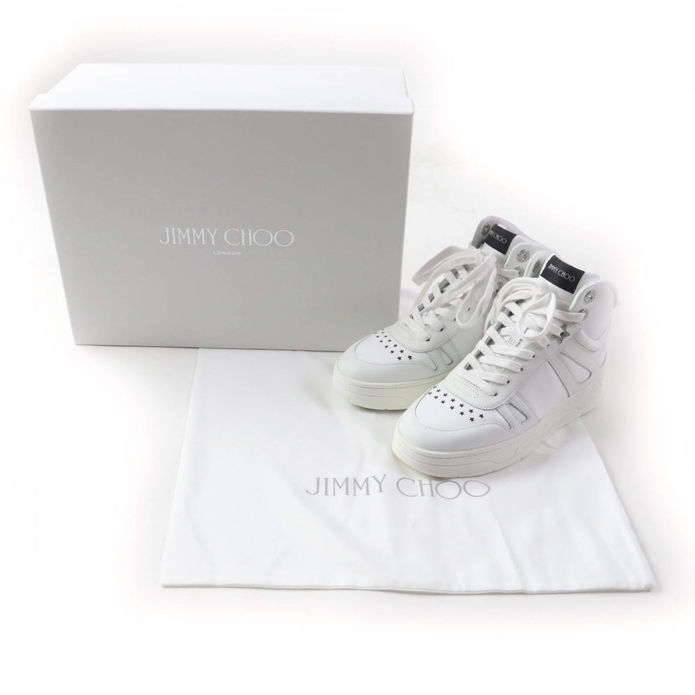 JIMMY CHOO High cut sneakers Main: Leather white HAWAII HI TOP Women 35 Used Authentic