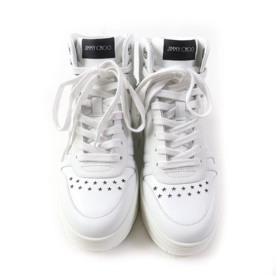 JIMMY CHOO High cut sneakers Main: Leather white HAWAII HI TOP Women 35 Used Authentic