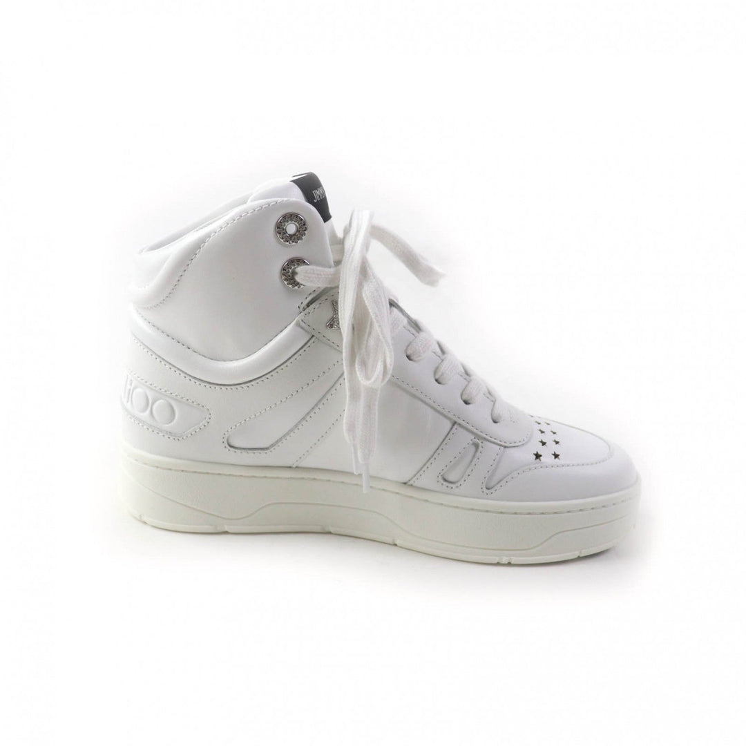 JIMMY CHOO High cut sneakers Main: Leather white HAWAII HI TOP Women 35 Used Authentic