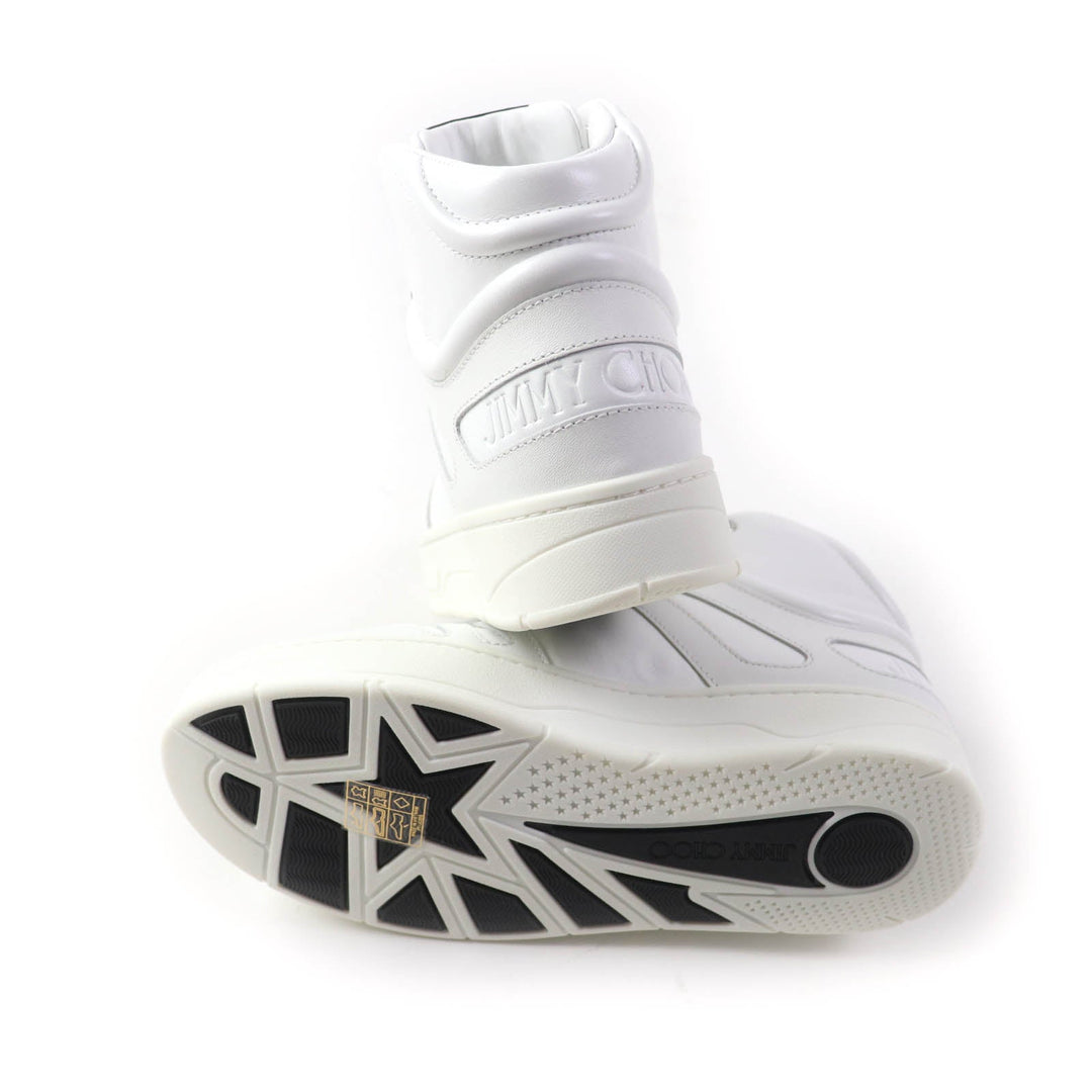 JIMMY CHOO High cut sneakers Main: Leather white HAWAII HI TOP Women 35 Used Authentic