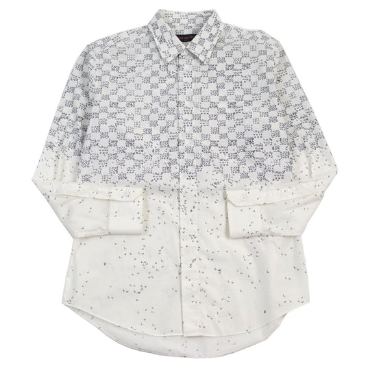 LOUIS VUITTON Long sleeve shirt HNS02W Main: 78% cotton, Main: 22% nylon Off-white type mens S Used Authentic