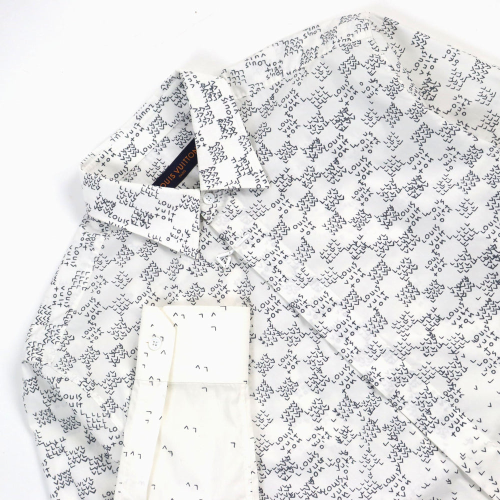 LOUIS VUITTON Long sleeve shirt HNS02W Main: 78% cotton, Main: 22% nylon Off-white type mens S Used Authentic