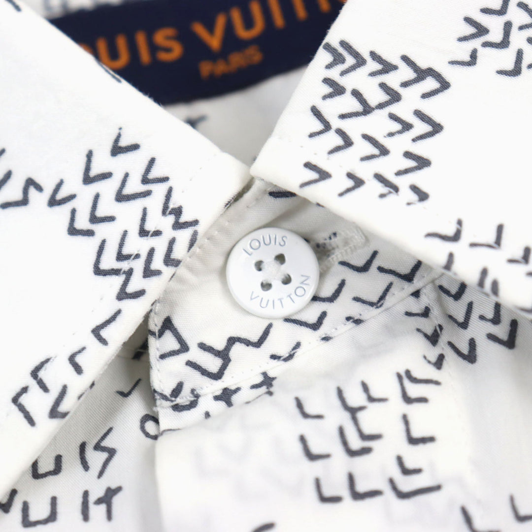 LOUIS VUITTON Long sleeve shirt HNS02W Main: 78% cotton, Main: 22% nylon Off-white type mens S Used Authentic