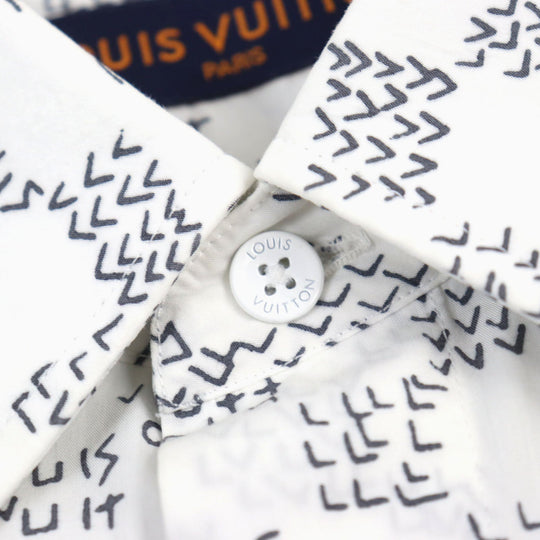 LOUIS VUITTON Long sleeve shirt HNS02W Main: 78% cotton, Main: 22% nylon Off-white type mens S Used Authentic