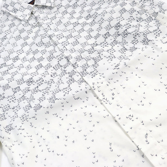 LOUIS VUITTON Long sleeve shirt HNS02W Main: 78% cotton, Main: 22% nylon Off-white type mens S Used Authentic