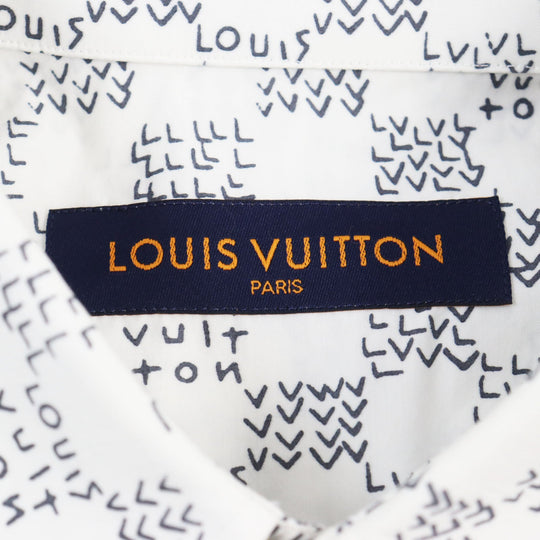 LOUIS VUITTON Long sleeve shirt HNS02W Main: 78% cotton, Main: 22% nylon Off-white type mens S Used Authentic