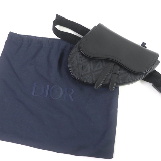 Dior HOMME Sling bag 1ADPO093CDP_H43E Main: Leather black Saddle mini mens Used Authentic